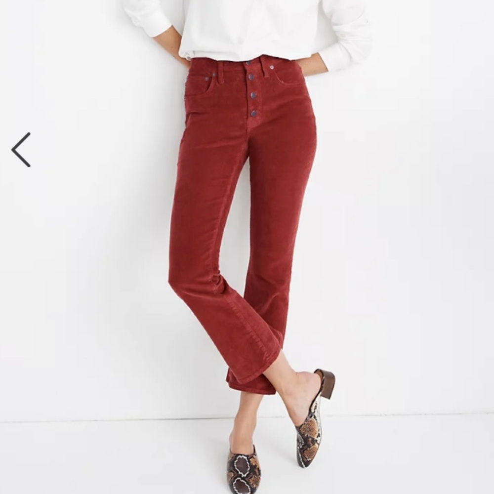 Madewell RED Tall Cali Demi-Boot Jeans in Corduroy: Button-Front Edition